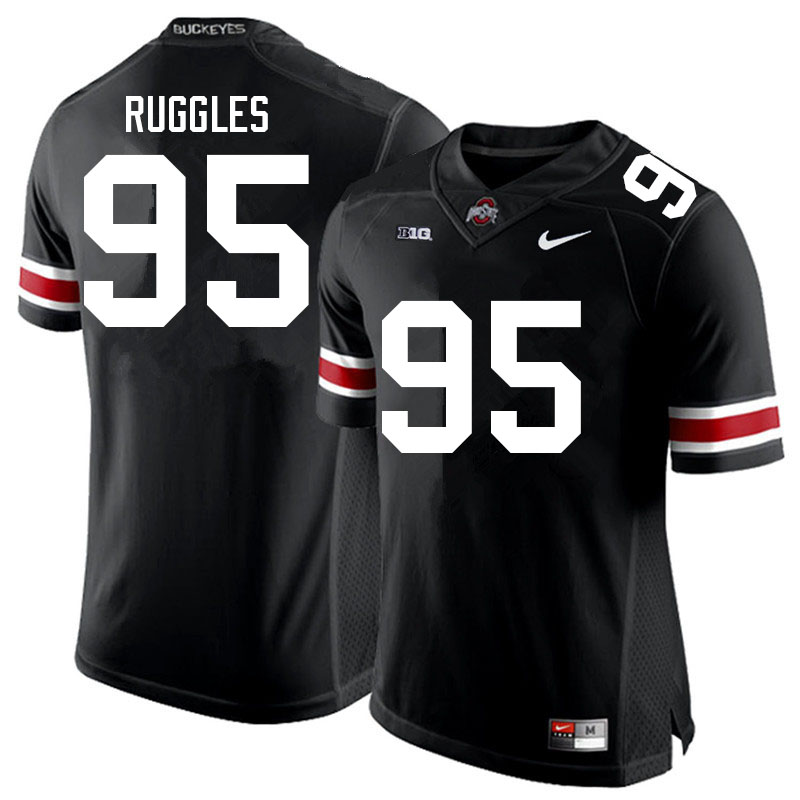 Ohio State Buckeyes #95 Noah Ruggles College Football Jerseys Sale-Black
